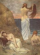 Pierre Puvis de Chavannes Young Girls at the Seaside (mk19) oil on canvas